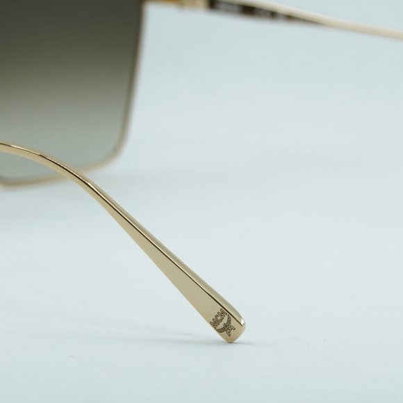 💯 NEW MCM130S 739 SHINY GOLD KHAKI SUNGLASSES - Picture 7 of 14